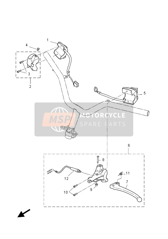 Yamaha CW50 2013 Handle Switch & Lever for a 2013 Yamaha CW50